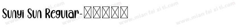Sunyi Sun Regular字体转换
